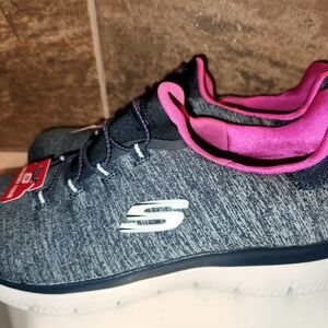 Skechers Blue and Pink Sneakers